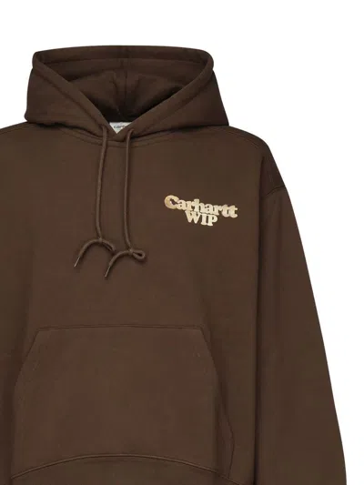 Carhartt Wip Hooded Charm Link Sweatshirt In Brown In Brown