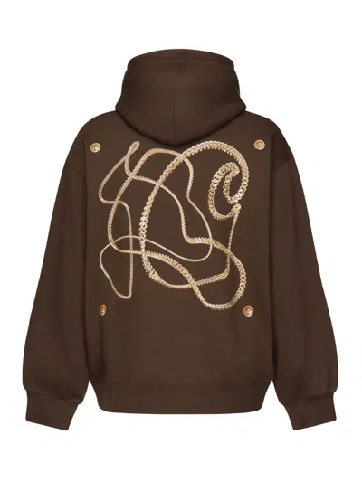 Carhartt Wip Hooded Charm Link Sweatshirt In Brown In Brown