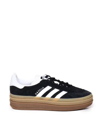 Adidas Originals Black & White Gazelle Bold Sneakers In Black, White