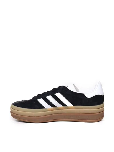 Adidas Originals Black & White Gazelle Bold Sneakers In Black, White