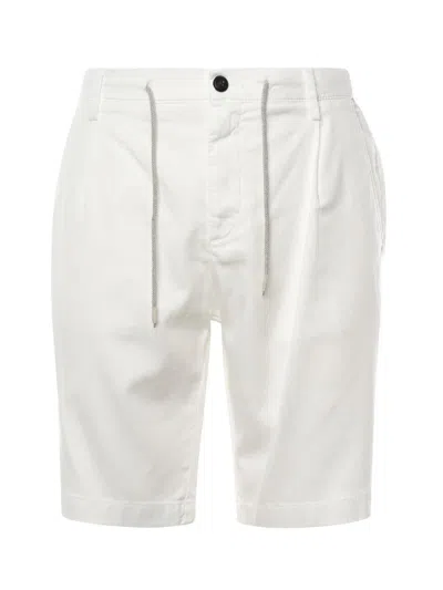 Eleventy Bermuda Shorts With Drawstring Waist In White
