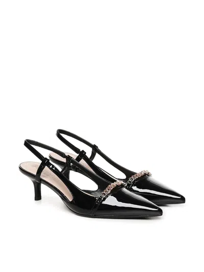 Pinko Gloria Patent Leather Slingback Pumps In Black
