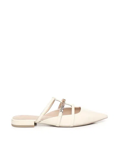 Pinko Pointed Toe Mules In White