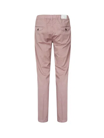 Eleventy Straight Trousers With Drawstring In Grape