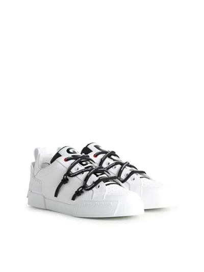 Dolce & Gabbana Dolce And Gabbana White Insert Portofino Sneakers In White