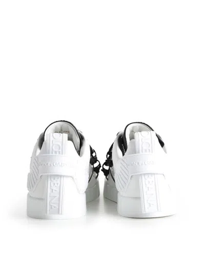 Dolce & Gabbana Dolce And Gabbana White Insert Portofino Sneakers In White