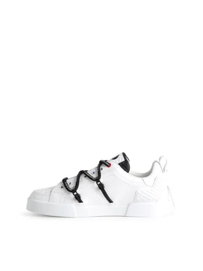 Dolce & Gabbana Dolce And Gabbana White Insert Portofino Sneakers In White