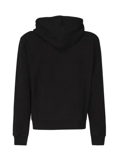Dsquared2 Black Sweatshirt With Hood And Zip And Logo Detail On The Front In Cotton Man In Black