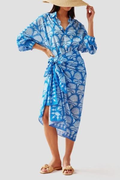 Omika Callista Button Down In Mika Azure