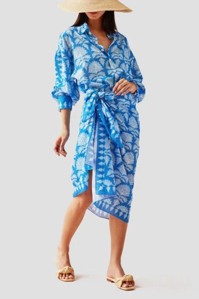 Omika Callista Button Down In Mika Azure