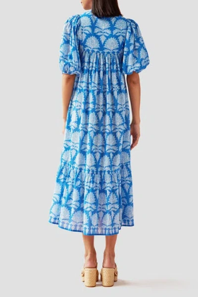 Omika Wren Midi Dress In Mika Azure In Mika Azure