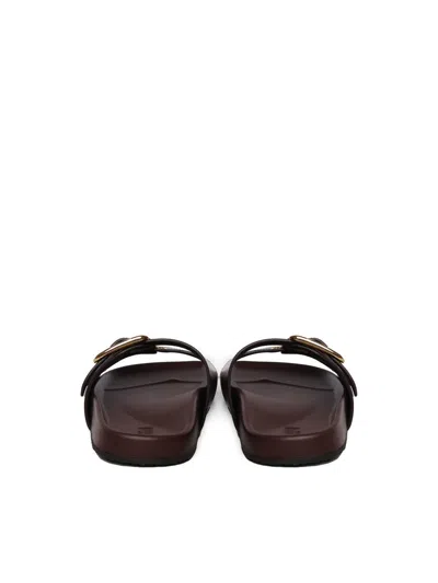 Chloé Polly Double Strap Slide Sandal In Brown