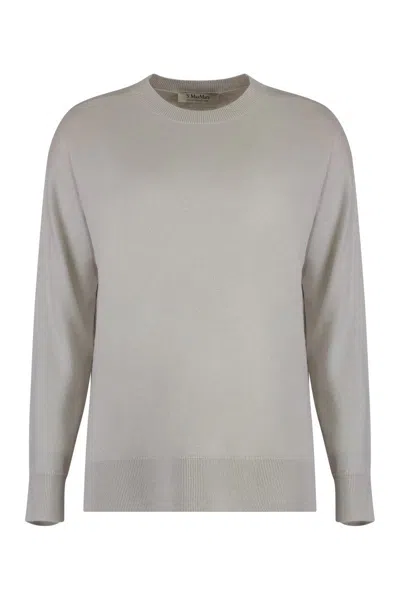 's Max Mara S Max Mara Verona Crew-neck Wool Sweater In Grey