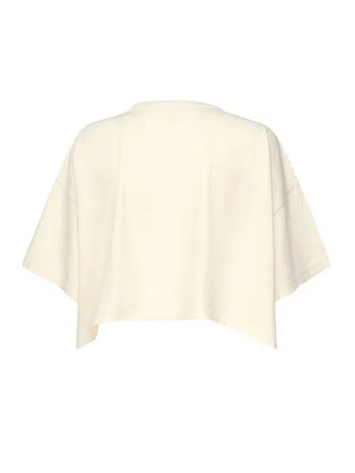 Chloé Biologic Cotton T-shirt With Frontal Logo Patch In White