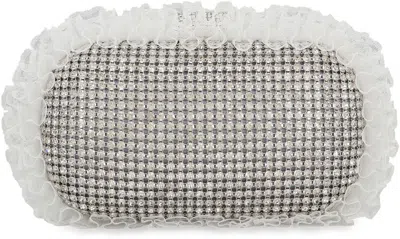 Self-portrait Christopher Kane Residency Clutch With All-over Rhinestones In Silver
