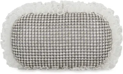 Self-portrait Christopher Kane Residency Clutch With All-over Rhinestones In Silver