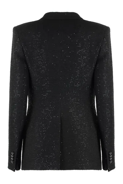 Tagliatore Sequin Blazer In Black