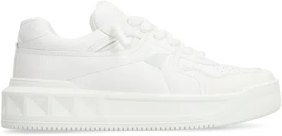 Valentino Garavani Mens White One Stud Xl Chunky-sole Leather Low-top Trainers In White