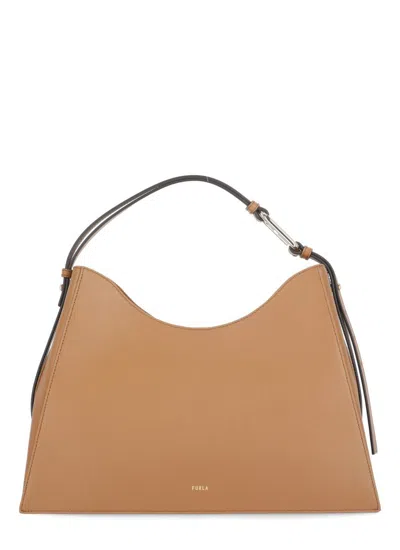 Furla Nuvola Hobo Bag Desert In Brown