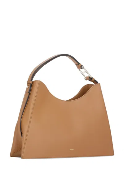 Furla Nuvola Hobo Bag Desert In Brown