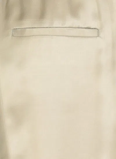 Peserico Elastic Waist Casual Pants In Green