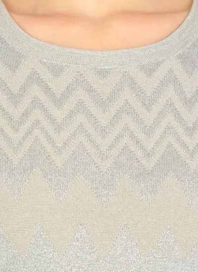 D Exterior D.exterior Zigzag Belted Dress In Gray