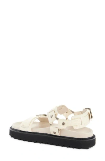 Acne Studios Leather Platform Sandals In Sand Beige