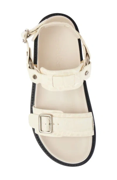 Acne Studios Leather Platform Sandals In Sand Beige