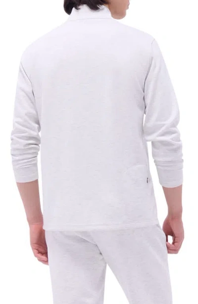 Bugatchi Quarter Zip Performance Pullover In Chalk