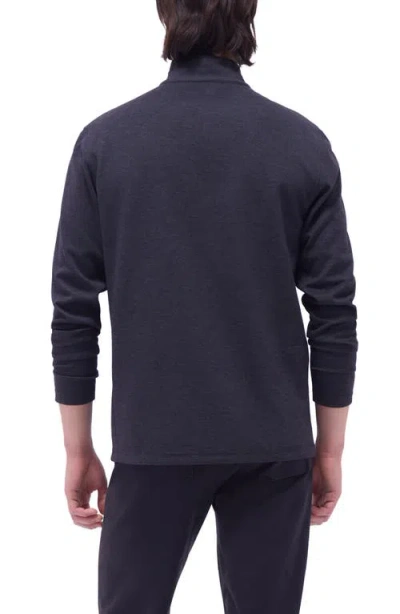 Bugatchi Quarter Zip Performance Pullover In Black