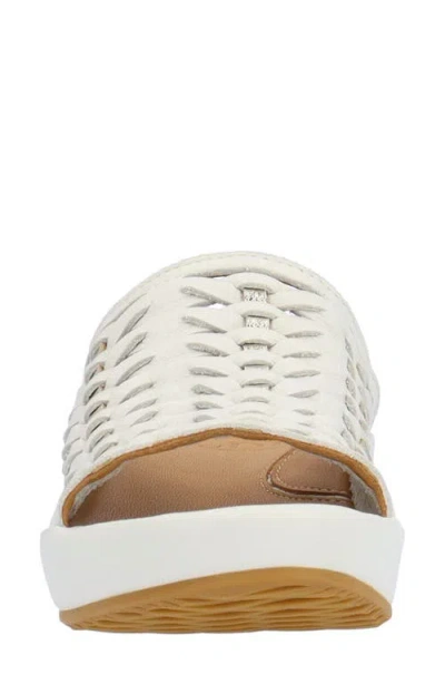 L'amour Des Pieds Cyra Platform Wedge Slide Sandal In White