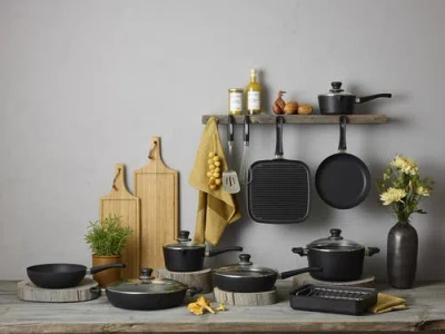 Scanpan Classic 11 Piece Deluxe Nonstick Cookware Set In Black