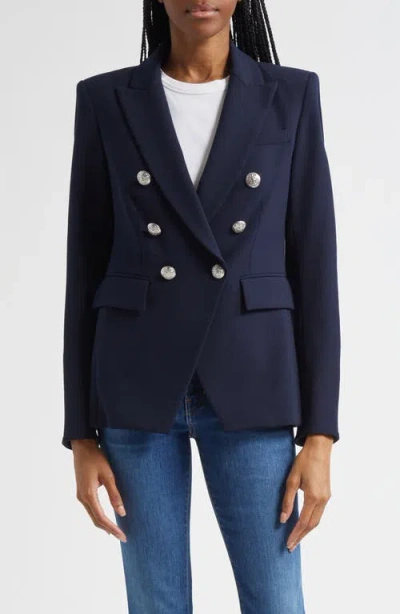 Veronica Beard Miller Double-breasted Blazer In Blue