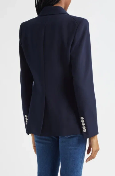 Veronica Beard Miller Double-breasted Blazer In Blue