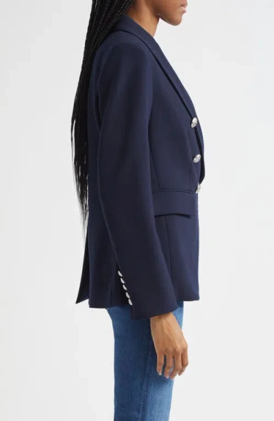 Veronica Beard Miller Double-breasted Blazer In Blue