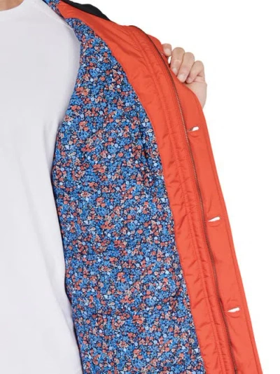 Brooklyn Brigade Solid Utility Parka Jacket In Orange