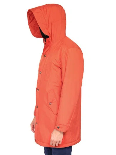 Brooklyn Brigade Solid Utility Parka Jacket In Orange