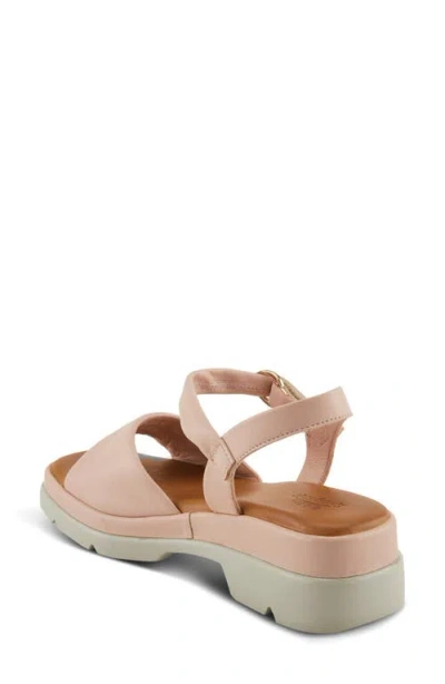 Spring Step Huntington Ankle Strap Platform Sandal In Blush