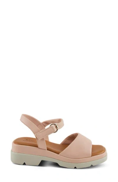 Spring Step Huntington Ankle Strap Platform Sandal In Blush