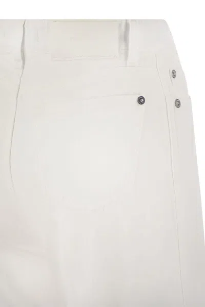 7 For All Mankind Willow High Rise Wide Leg Jeans In Linen Ostuni In White
