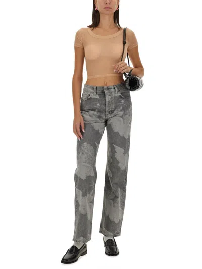 Shop Fiorucci Tulle Tops In Beige
