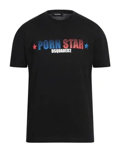 Dsquared2 Slogan-print Cotton T-shirt In Black