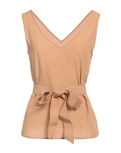 Camicettasnob Woman Top Camel Size 8 Viscose In Beige