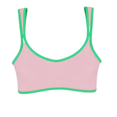 Yorstruly Women's Pink / Purple / Neutrals Duet Surf Bikini Top - Candy Pink In Pink/purple