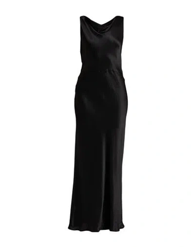 Antonelli Woman Maxi Dress Black Size 10 Acetate, Silk In Black