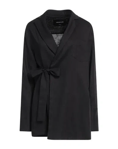 Fabiana Filippi Open-front Satin Blazer In Black