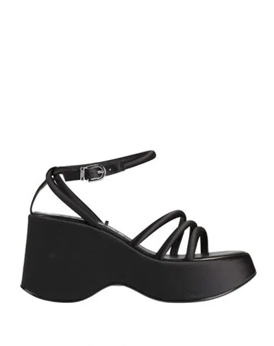 Buffalo Woman Sandals Black Size 7.5 Textile Fibers