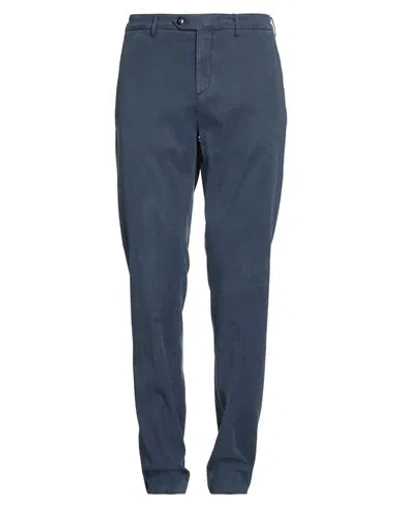 Canali Man Pants Navy Size 36 Cotton In Navy