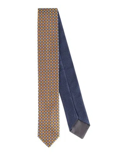 Canali Man Ties & Bow Ties Marigold Size - Silk In Yellow
