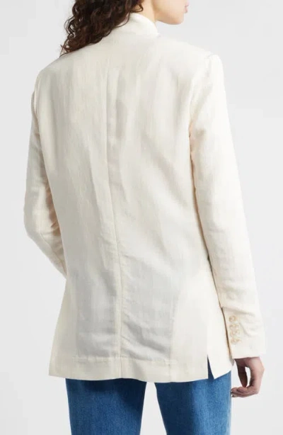 Wyeth Linen Blend Blazer In Chalk
